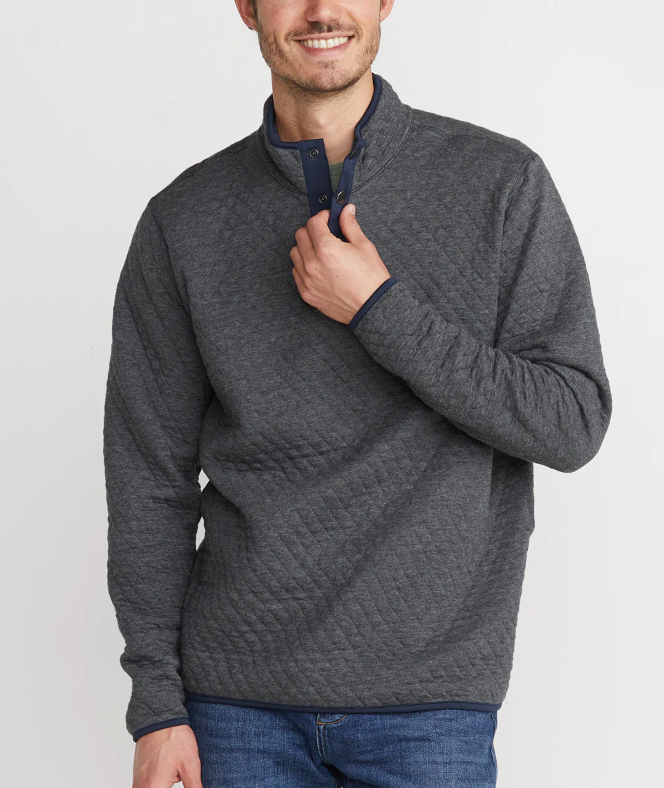 Reversible Corbet in Navy Heather/Dark Heather Grey