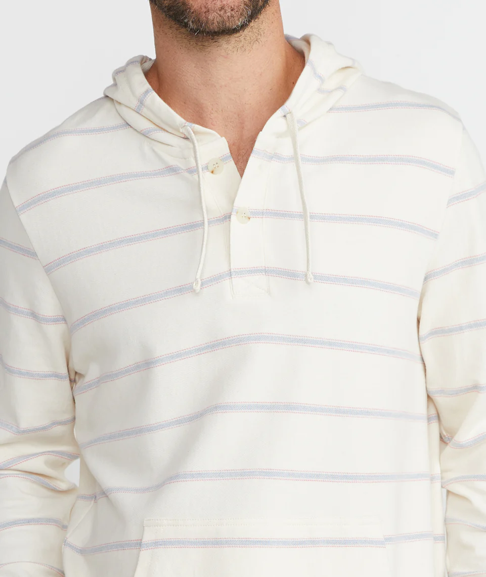 Beach Hoodie in Natural Stripe