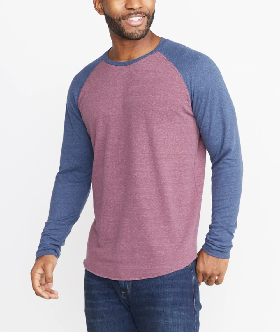 Double Knit Baseball Raglan in Port Royal