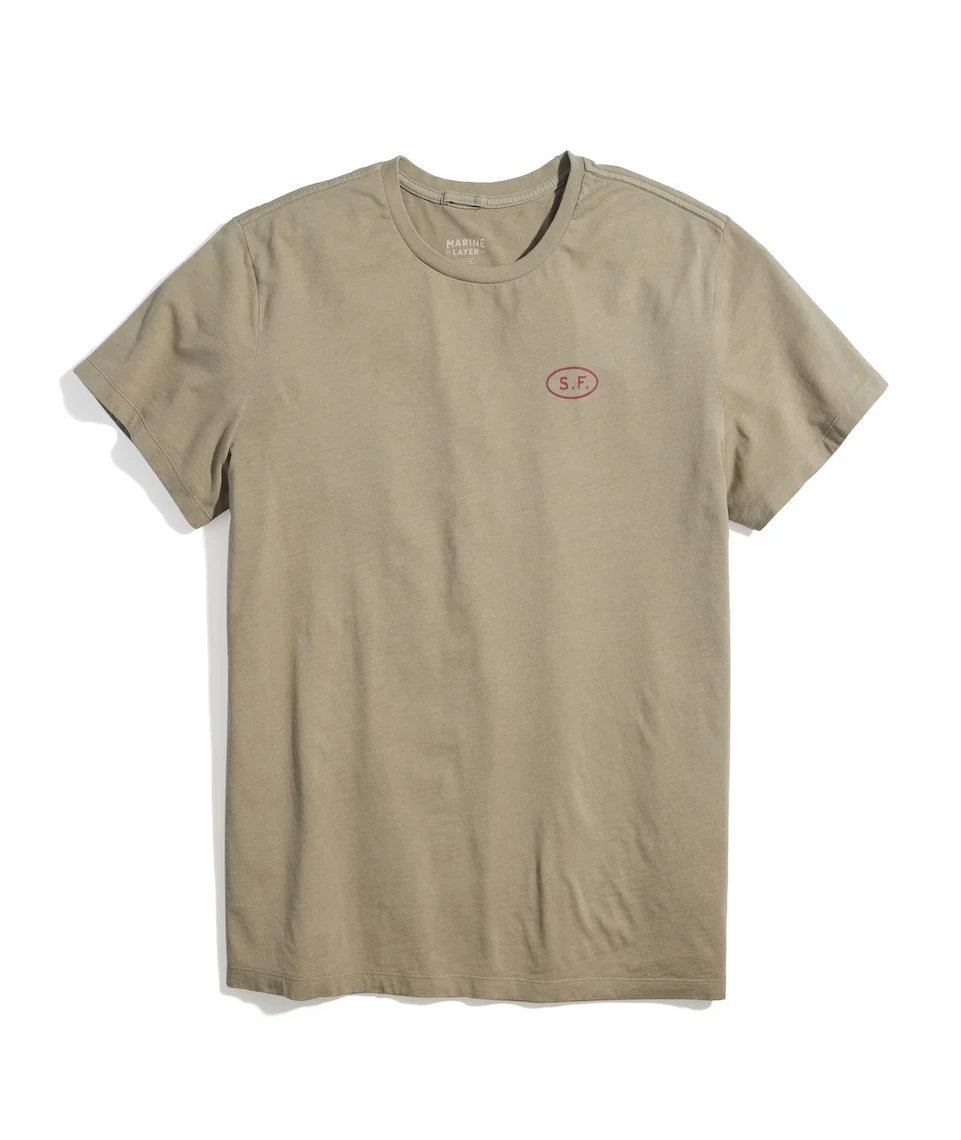 Signature Crew Graphic Tee in Chinchilla