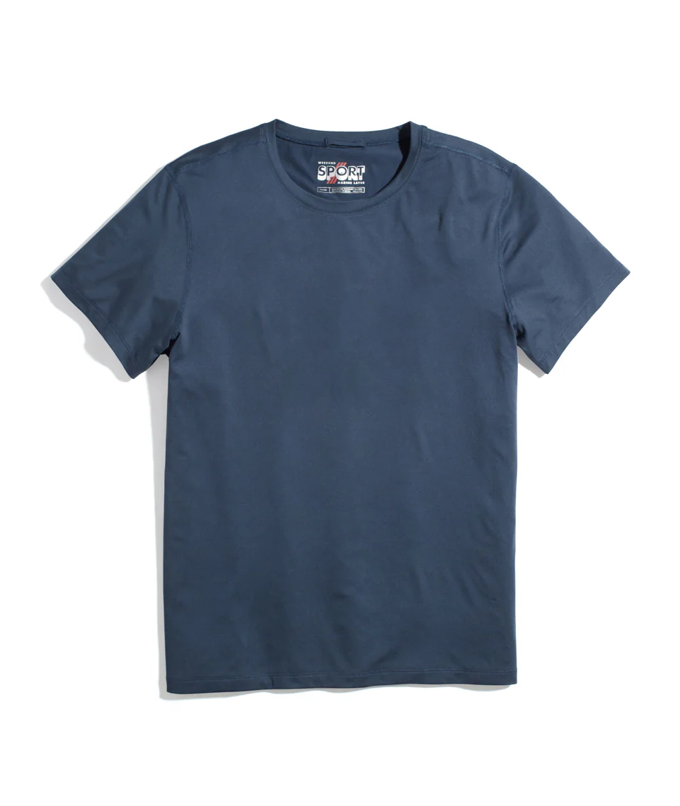 Sport Crew Tee in Midnight Navy