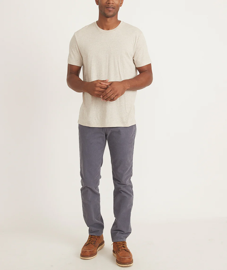 Signature Crew Tee in Heather Oatmeal