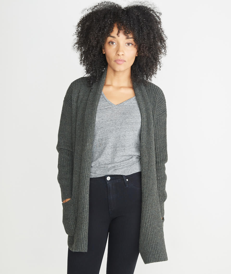 Brooklyn Cardigan in Forest Green