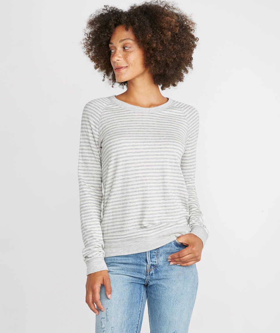 Radley Reversible Raglan in Heather Grey/Cream