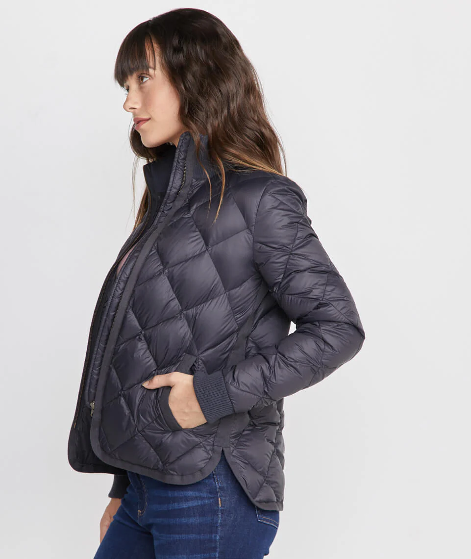 Meredith Puffer Coat in Black