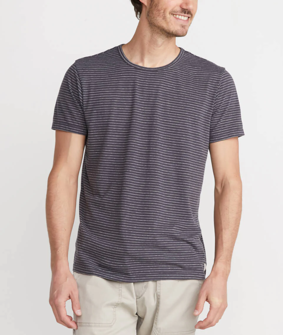 Signature Crewneck in Grey Stripe