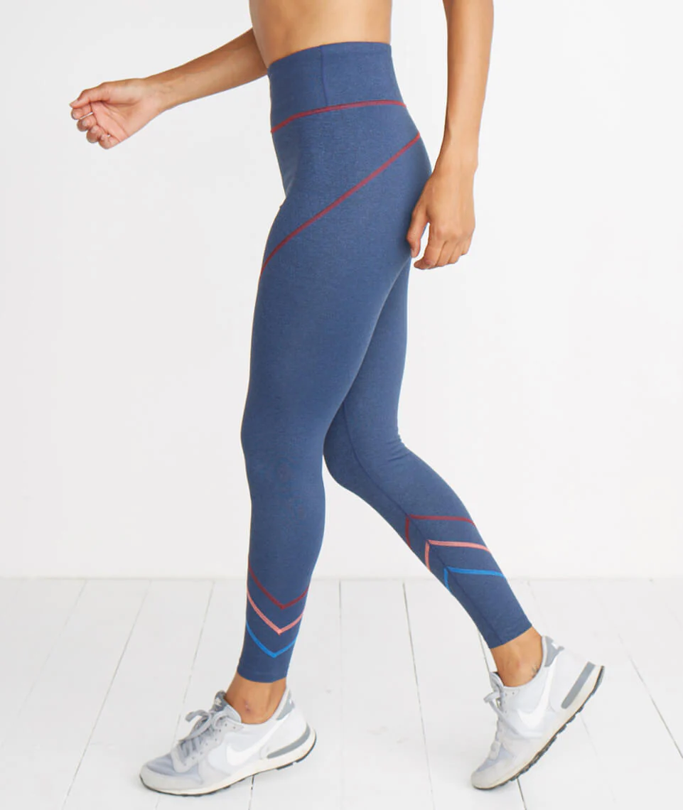Mia Sport Legging in Mid Blue