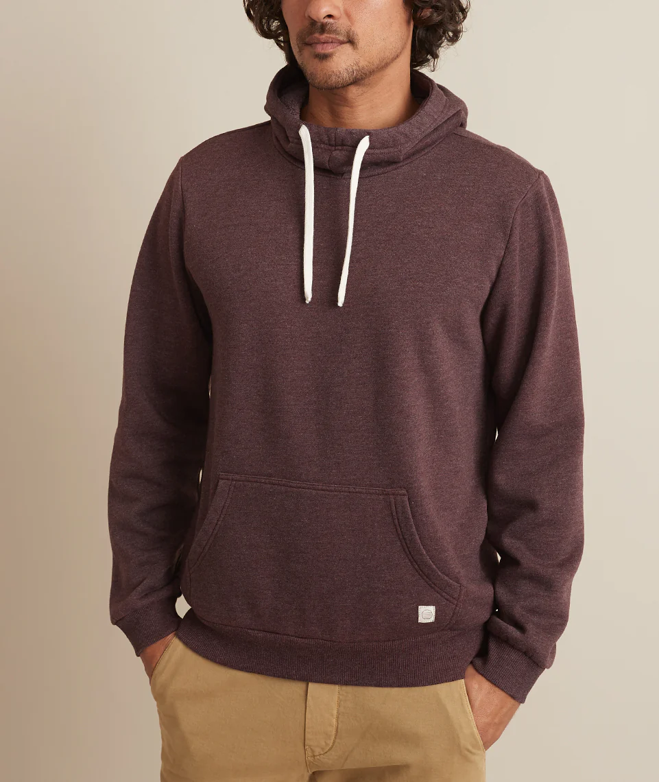 Cowlneck Pullover Hoodie in Cabernet