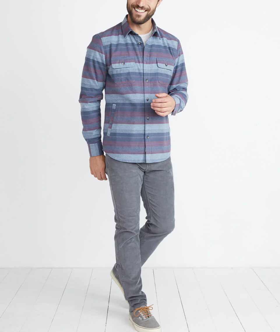 Camping Shirt in Blue Stripe