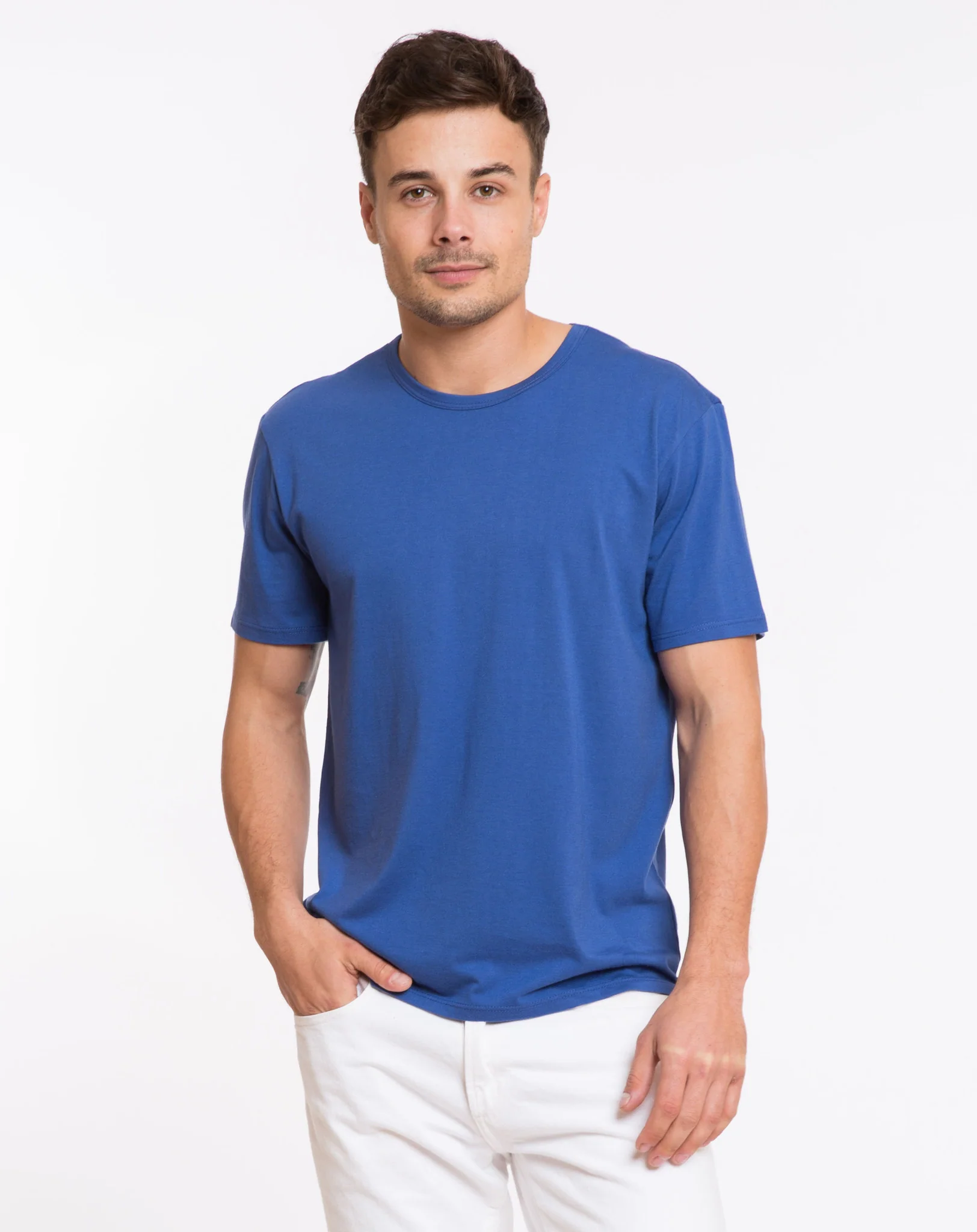 Signature Crewneck Tee - Surfer Blue
