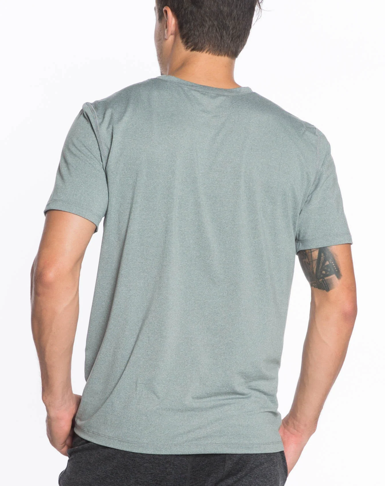 Rise Shortsleeve Crewneck - Heather Grey Sun Graphic