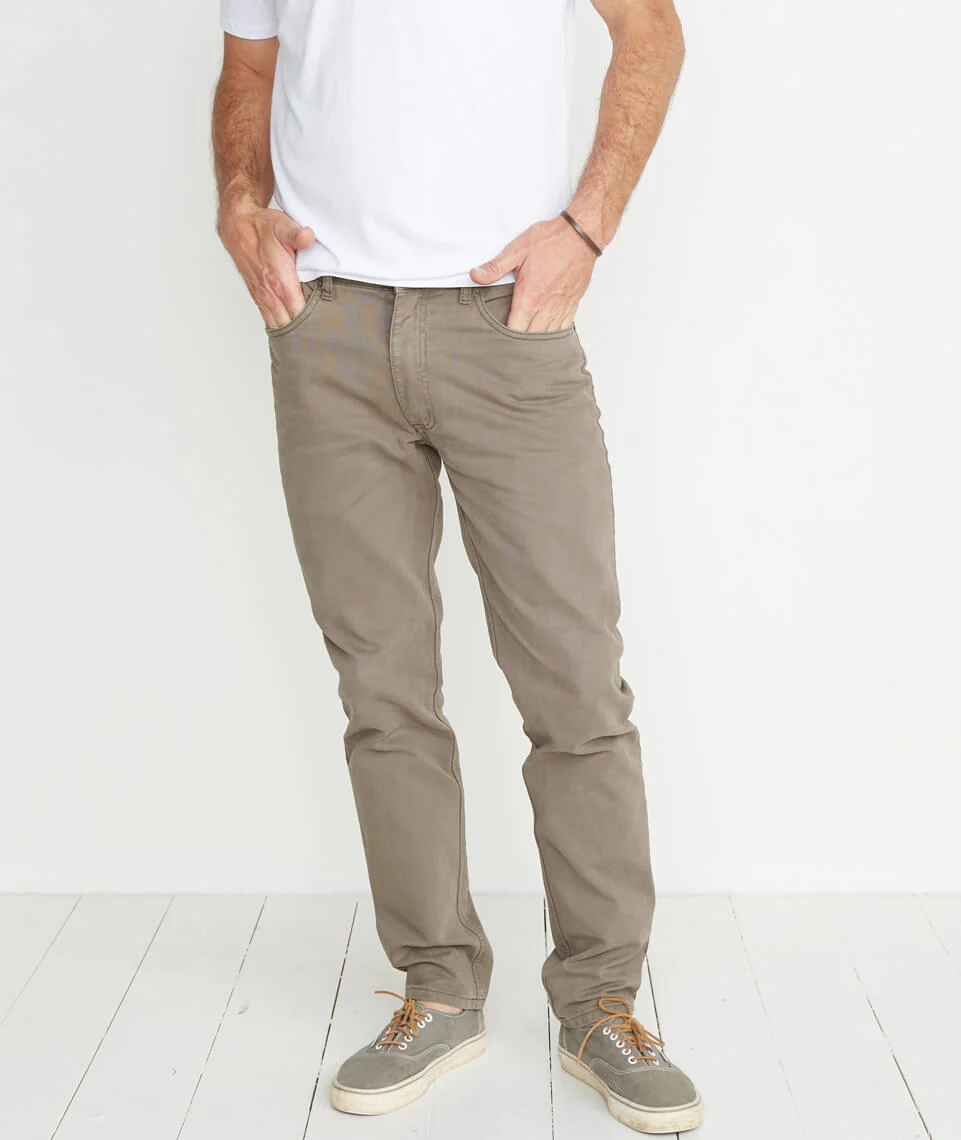 Beck 5 Pocket Pant in Worn Olive