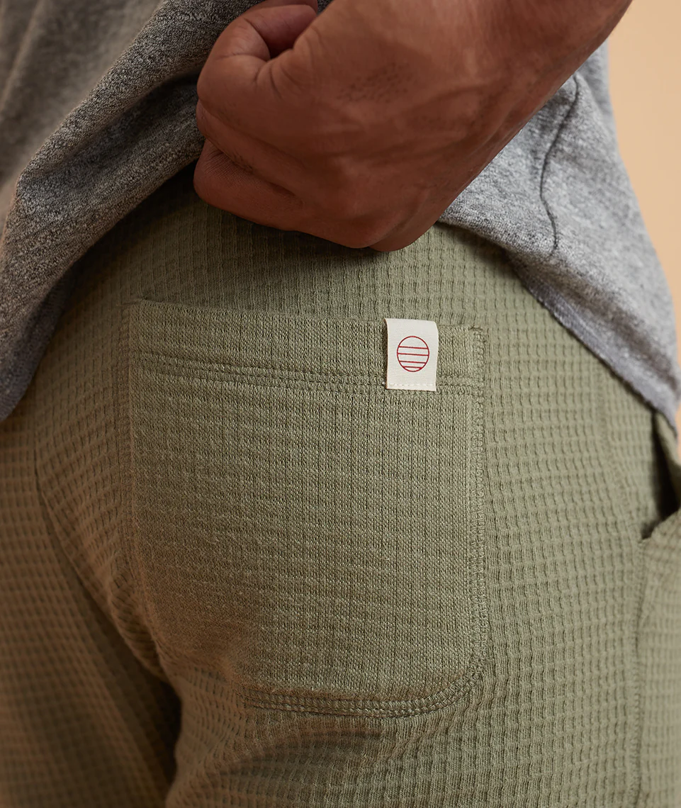 Box Waffle Short in Deep Lichen