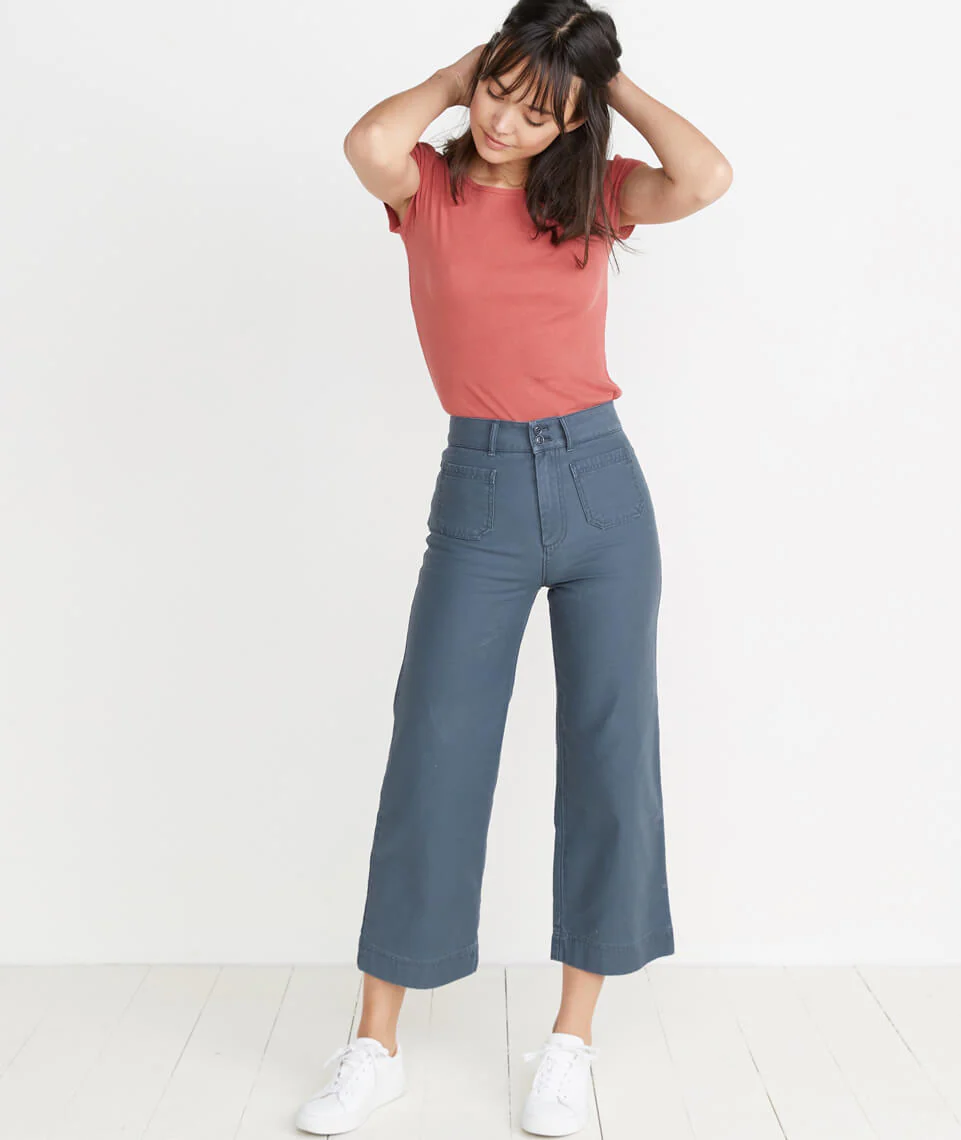 Bridget Wide Leg Pant in Ink