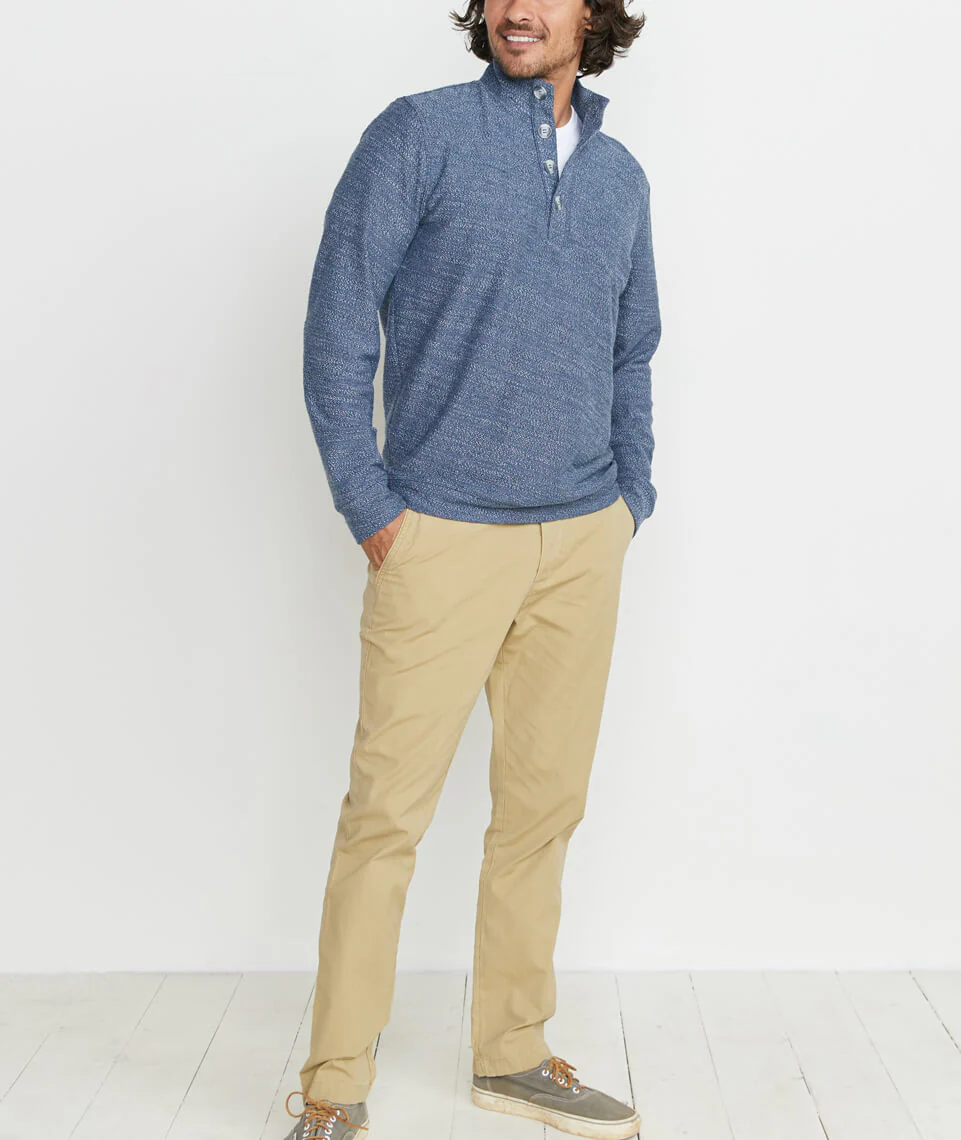 Clayton Pullover in Navy Boucle