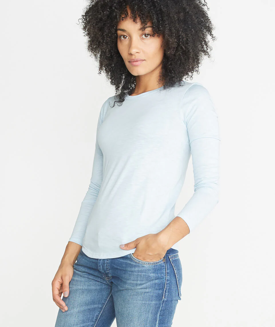 Clover Saddle Longsleeve in Carolina Blue
