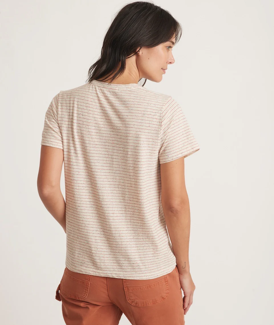 Classic Crew Tee in Confetti Stripe