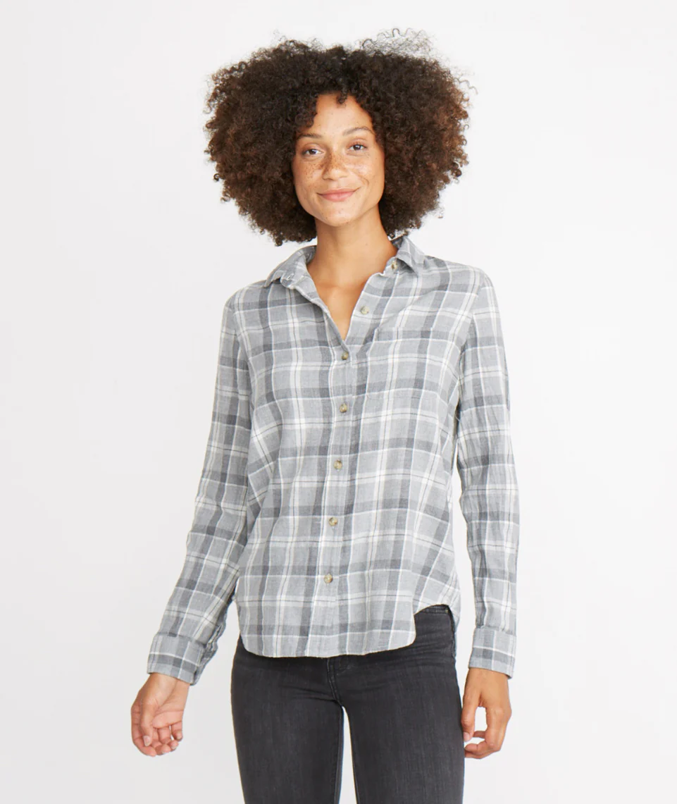 Meadow Button Down in Grey