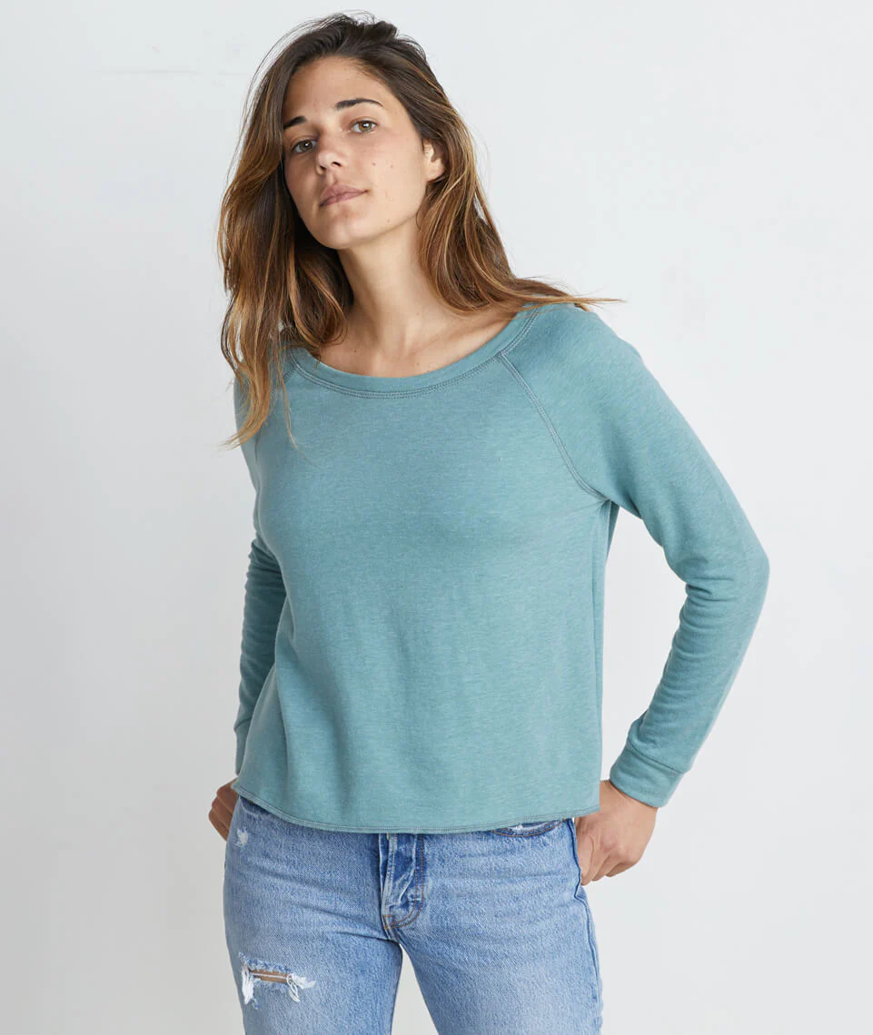 Double Knit Raglan in Surf Green