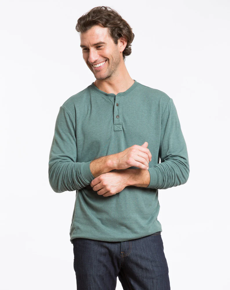 Double Knit Henley in Pine Grove