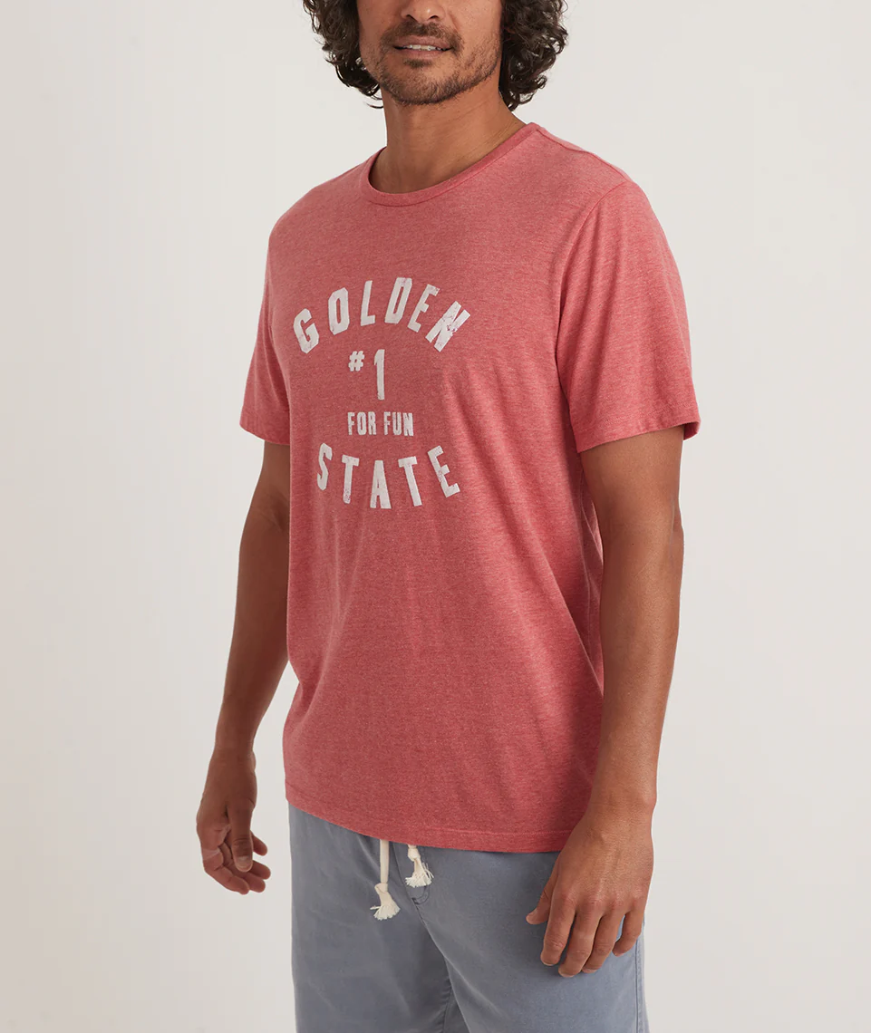 Signature Crew Graphic Tee in Faded Apple