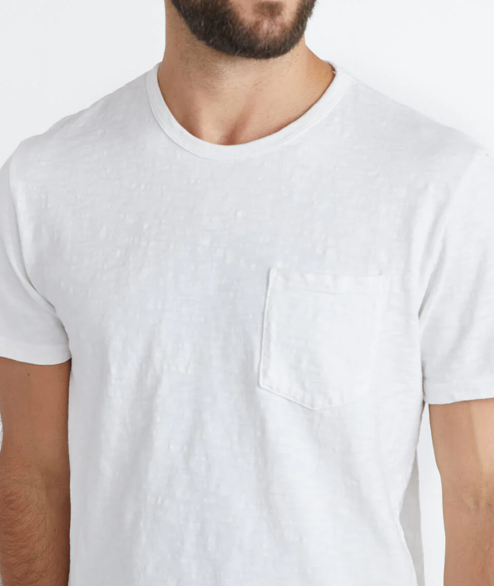 Saddle Pocket Tee in Natural