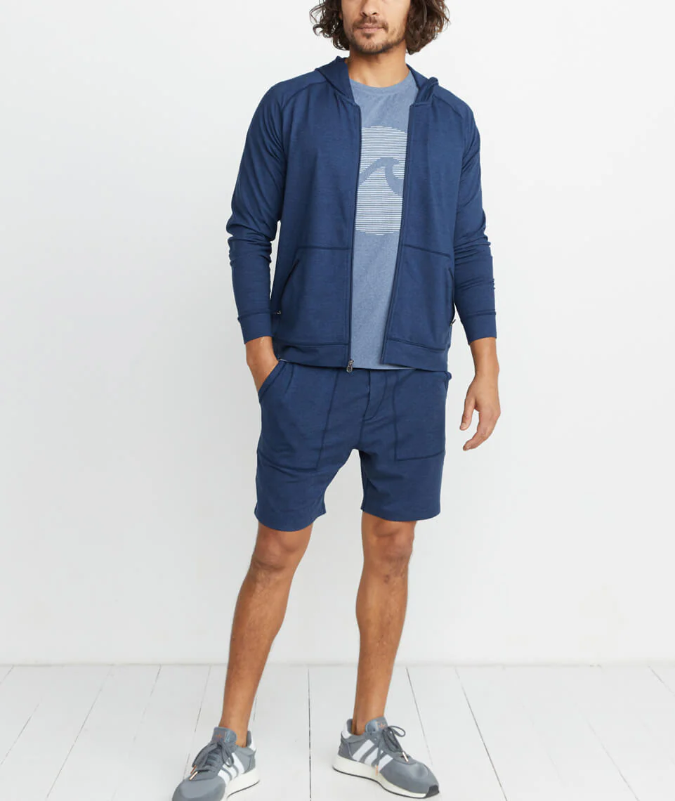 Kendrick Zip Hoodie in Navy Heather