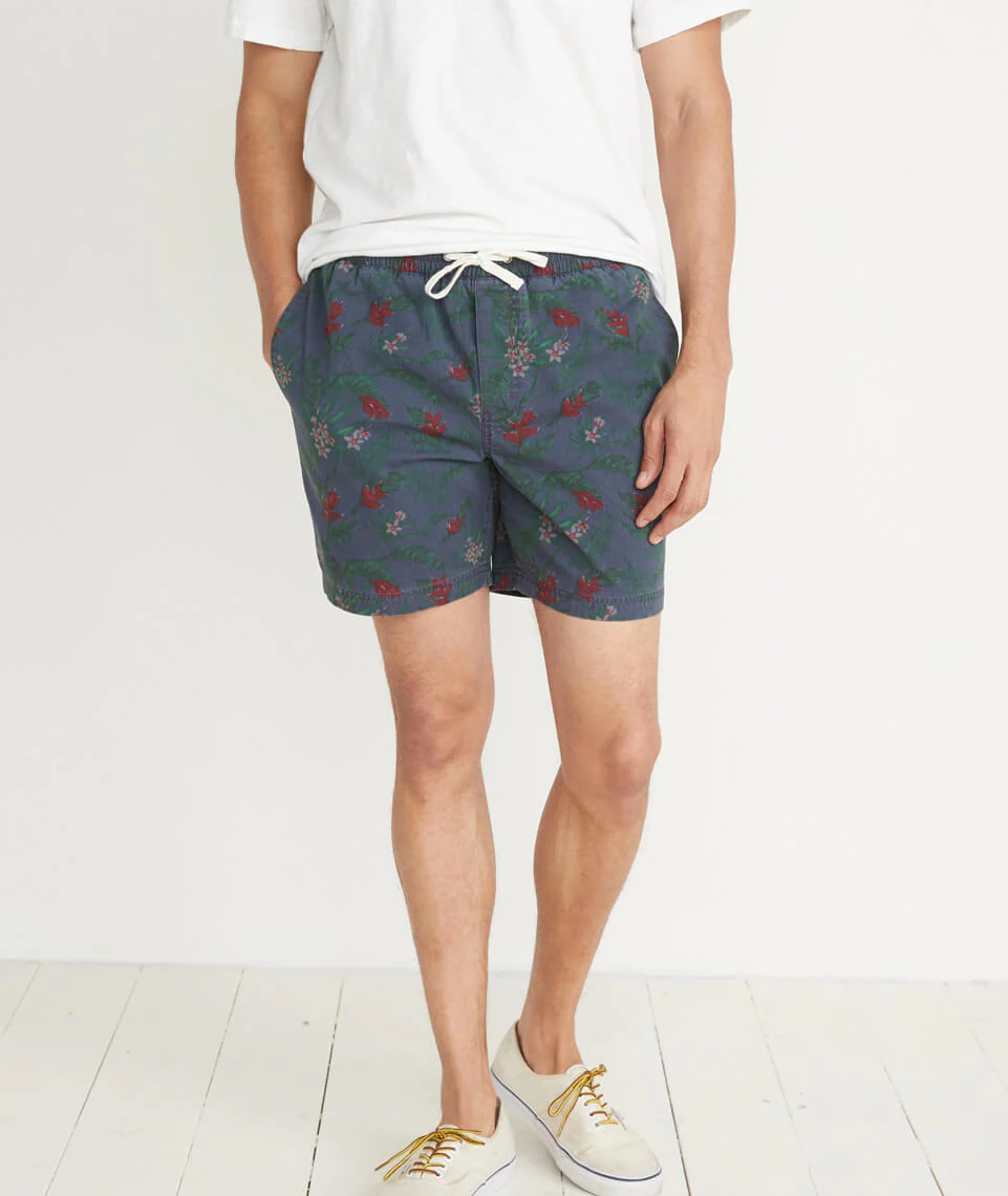 Beach Short in Ink Print