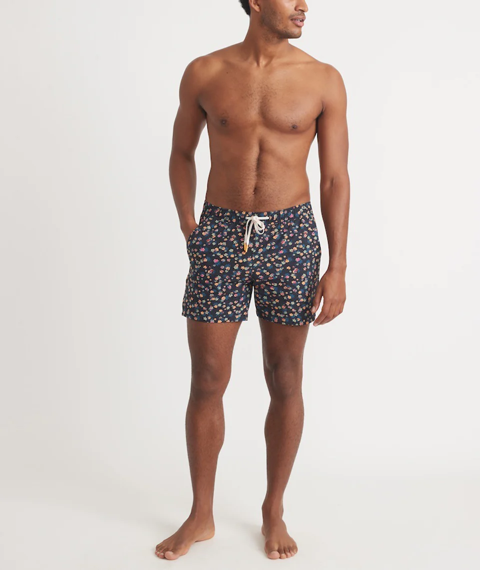 Rincon Swim Trunk in India Ink Mini Floral
