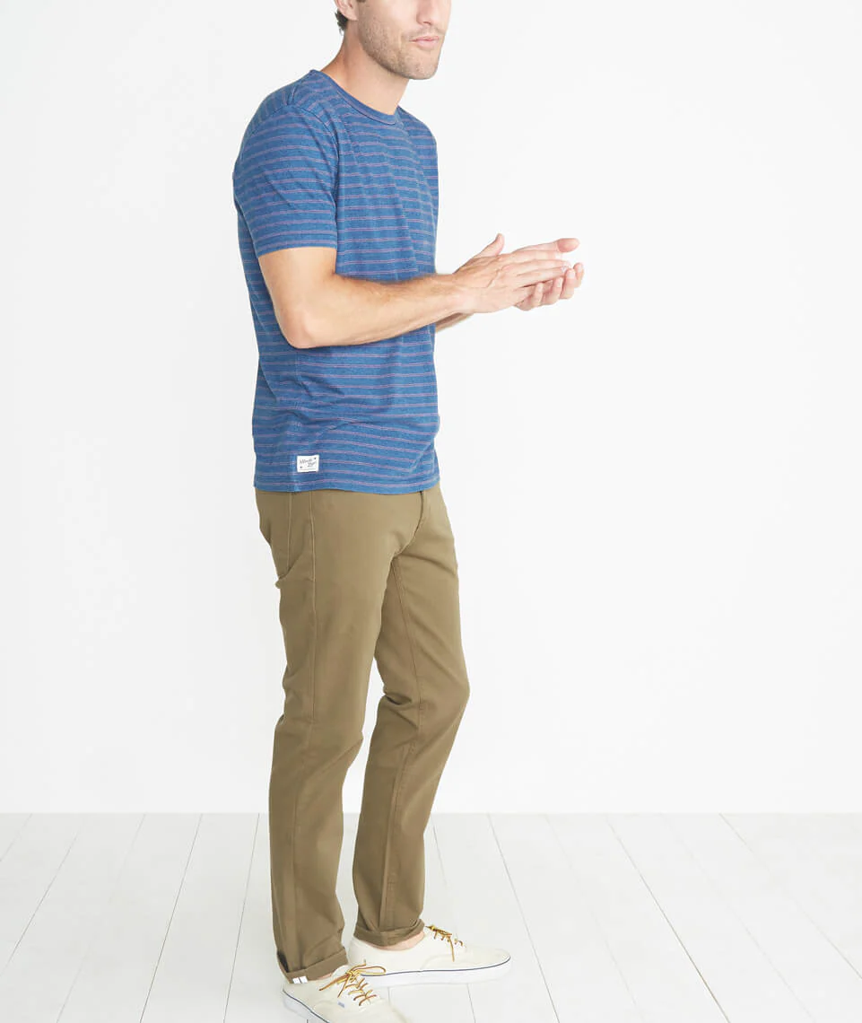 Signature Crewneck in Indigo Stripe