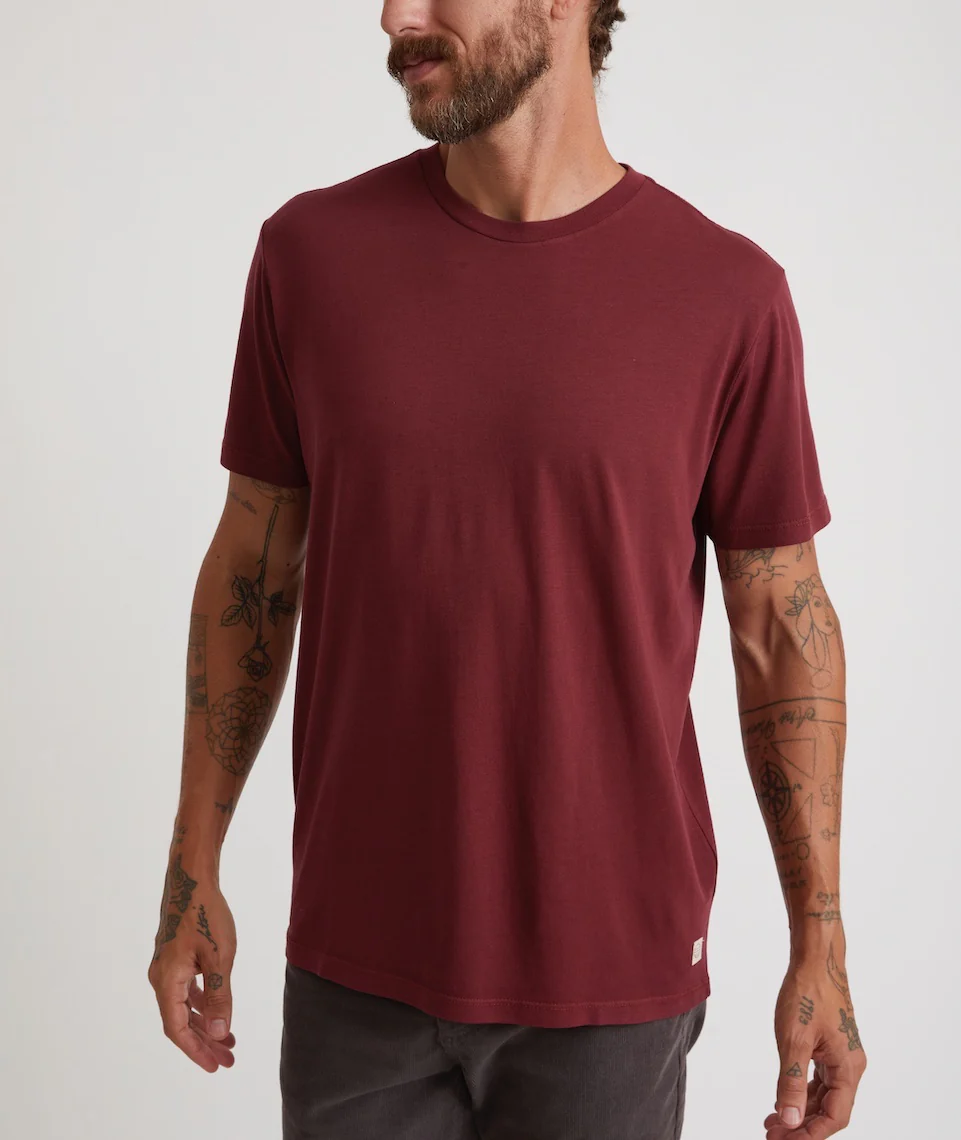 Signature Crew Tee in Tawny Port