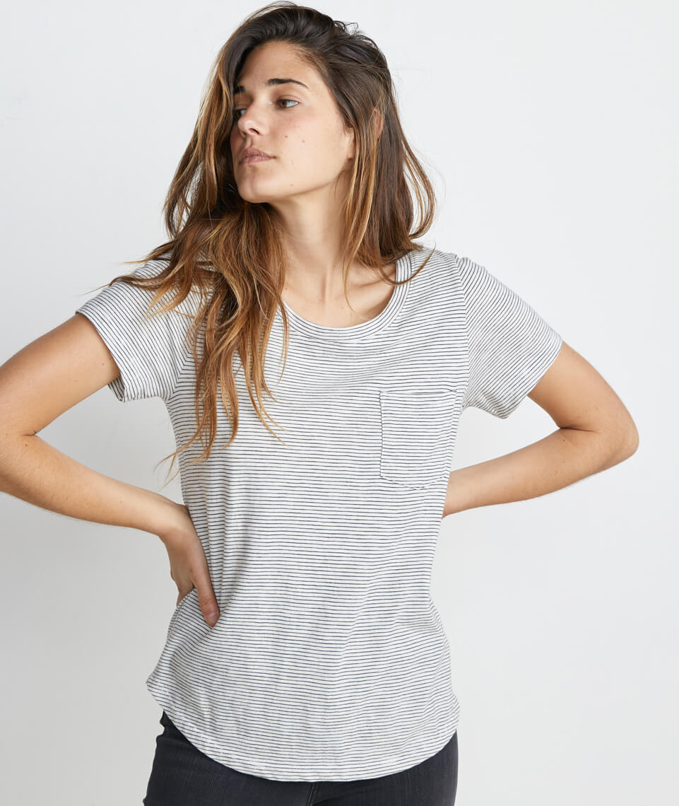 Boyfriend Pocket Tee in Natural