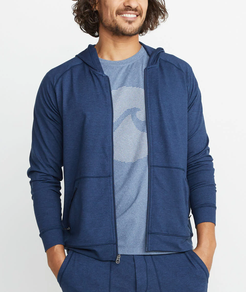 Kendrick Zip Hoodie in Navy Heather