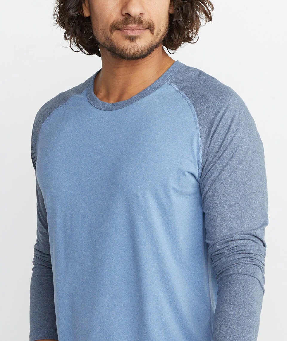 Sport Baseball Raglan in Navy Heather