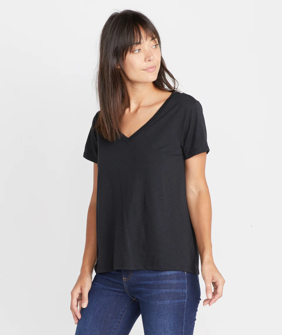 Boyfriend V-Neck -  Black