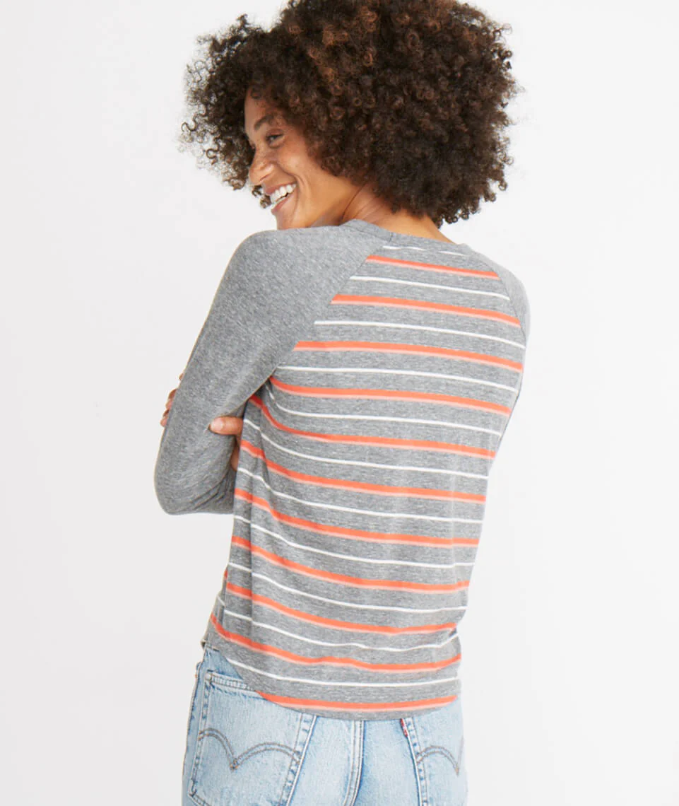 Lightweight Baseball Raglan in Multi Stripe