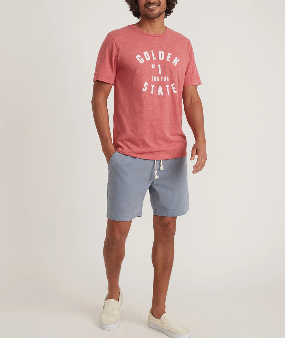 Signature Crew Graphic Tee in Faded Apple