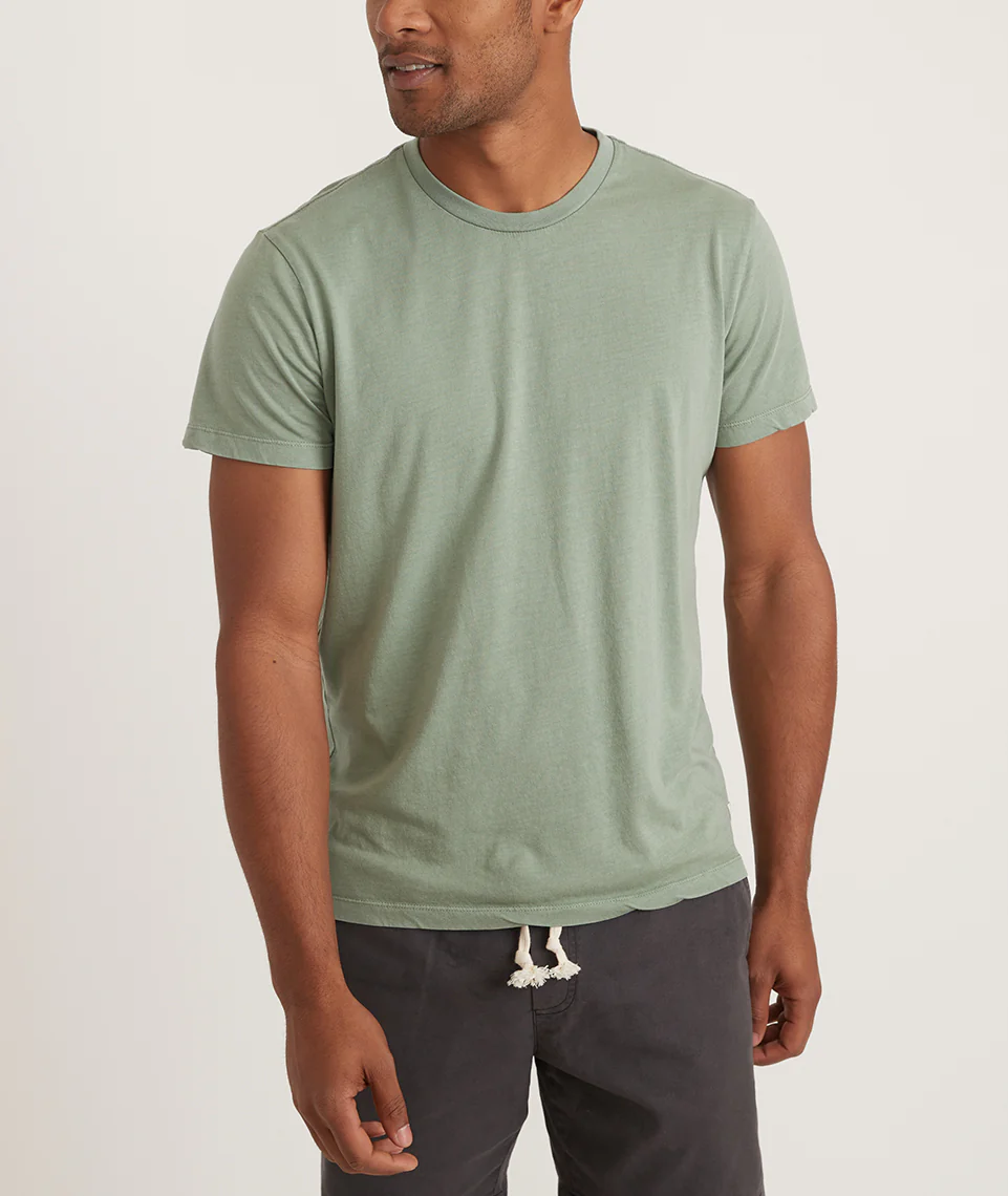 Signature Crew Tee in Hedge Green
