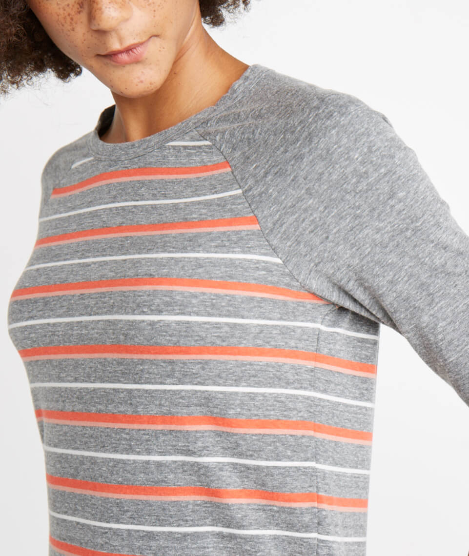 Lightweight Baseball Raglan in Multi Stripe