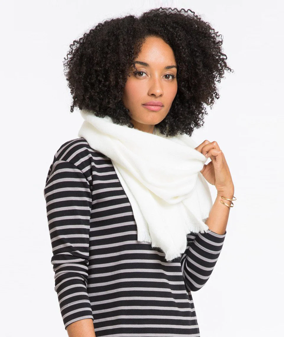 Herringbone Scarf - Cream