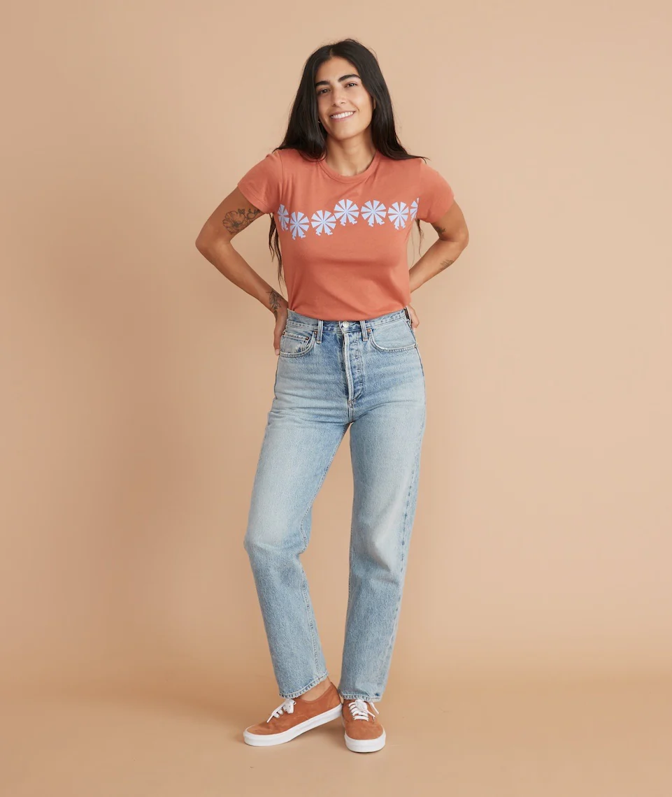 Sun Classic Crew Tee in Rosewood