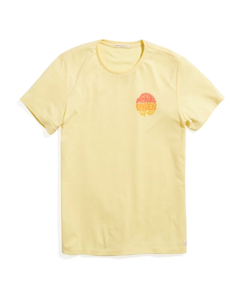 Re-Spun Graphic Tee in Pale Banana