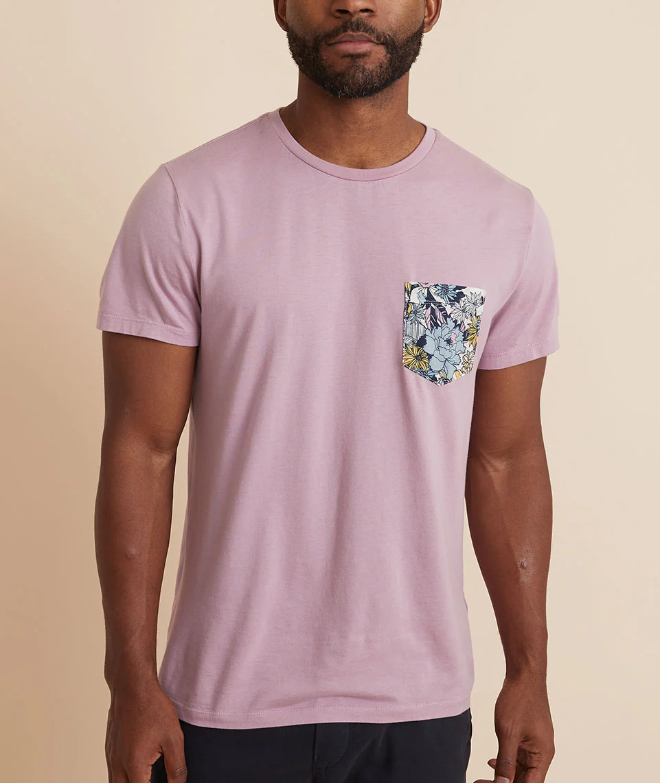 Signature Pocket Tee in Mauve Shadows