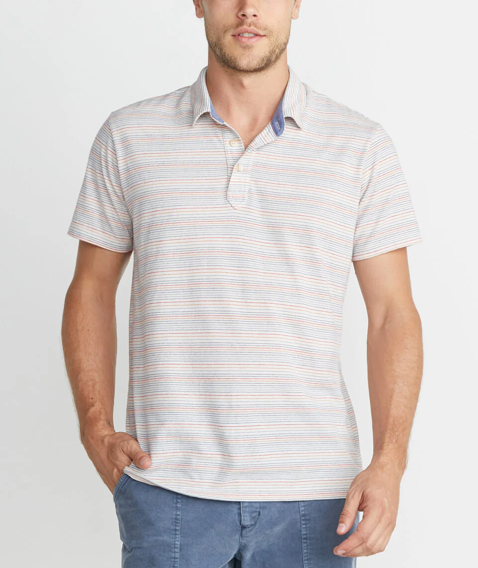Re-Spun Polo in Multi Stripe