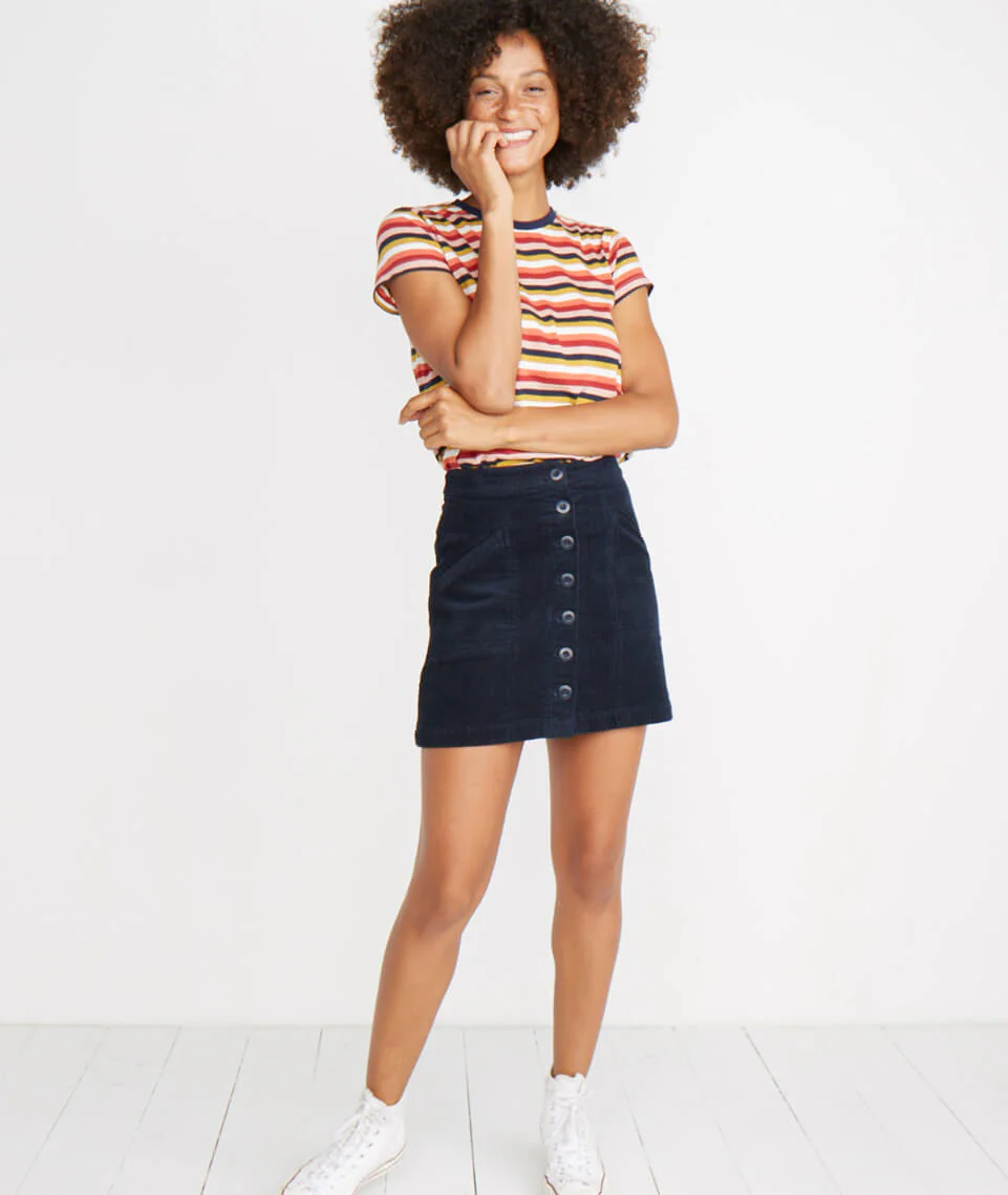 Maxine Mini Skirt in Navy
