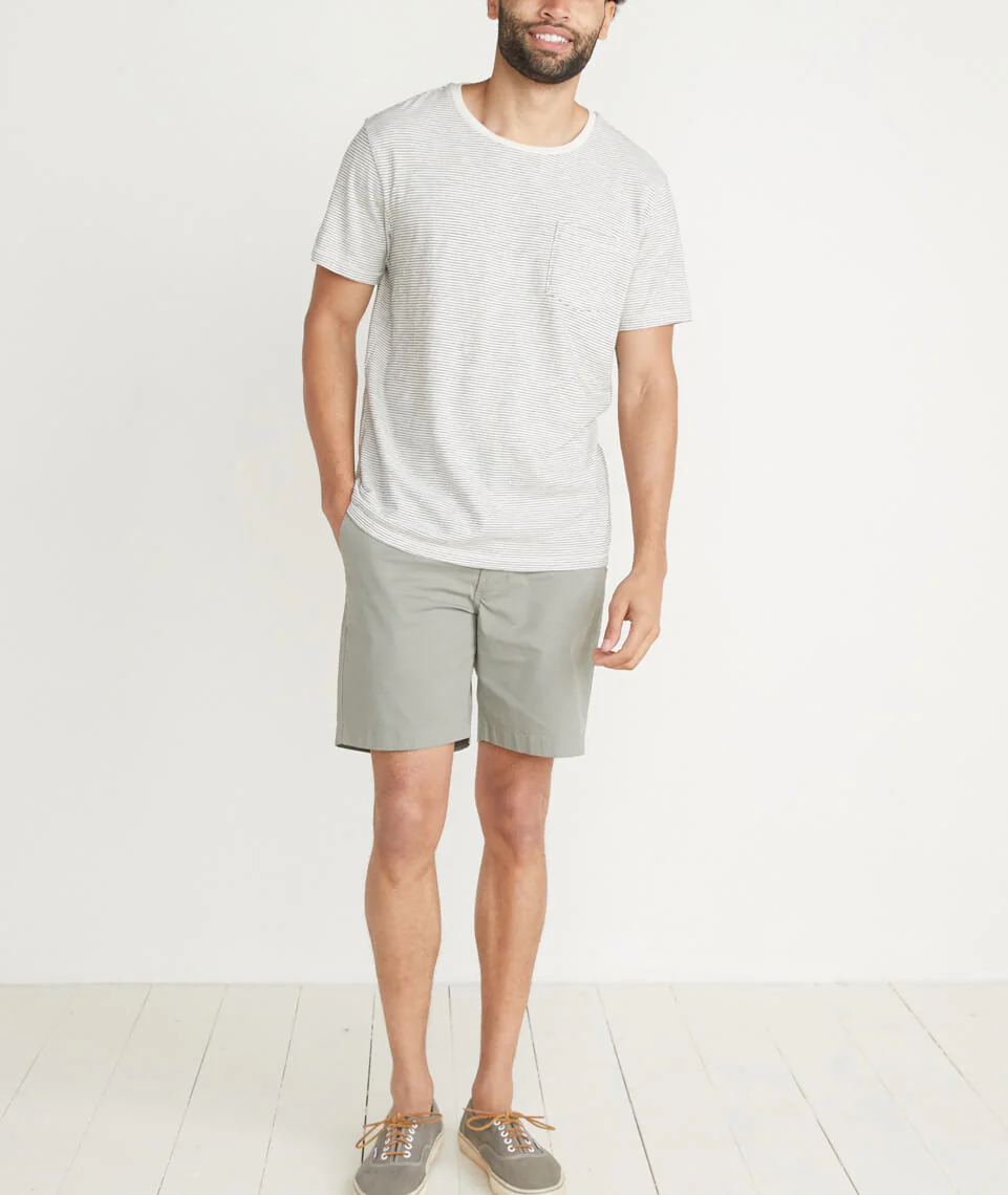 Signature Pocket Tee in Natural/Black