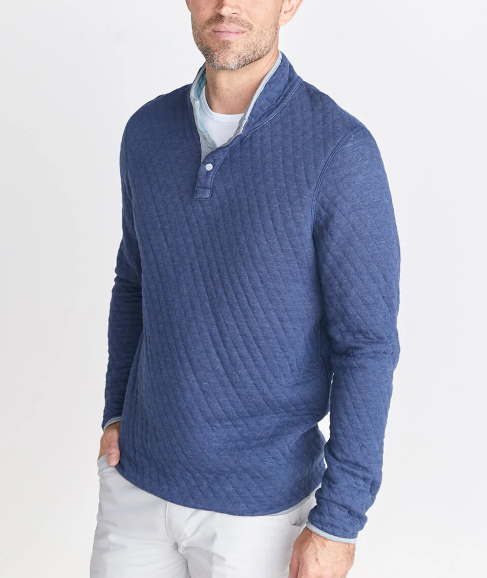Reversible Corbet Pullover in True Navy/North Atlantic