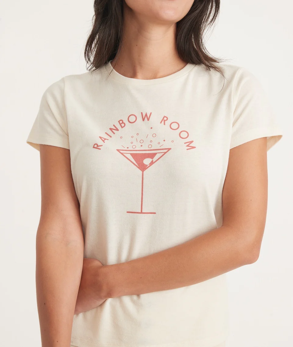 Respun Graphic Classic Crew in Natural