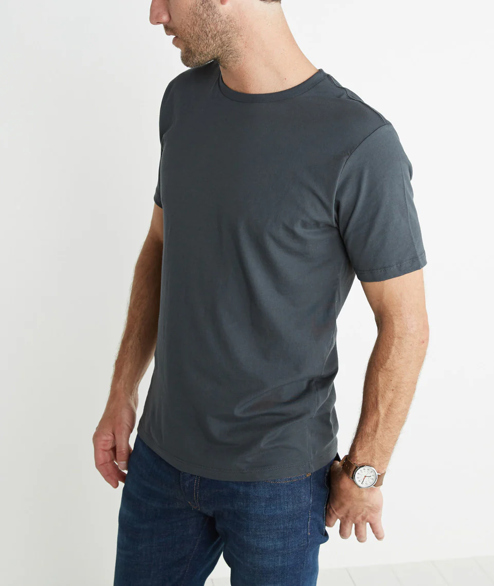 Signature Crewneck Tee - Asphalt Grey