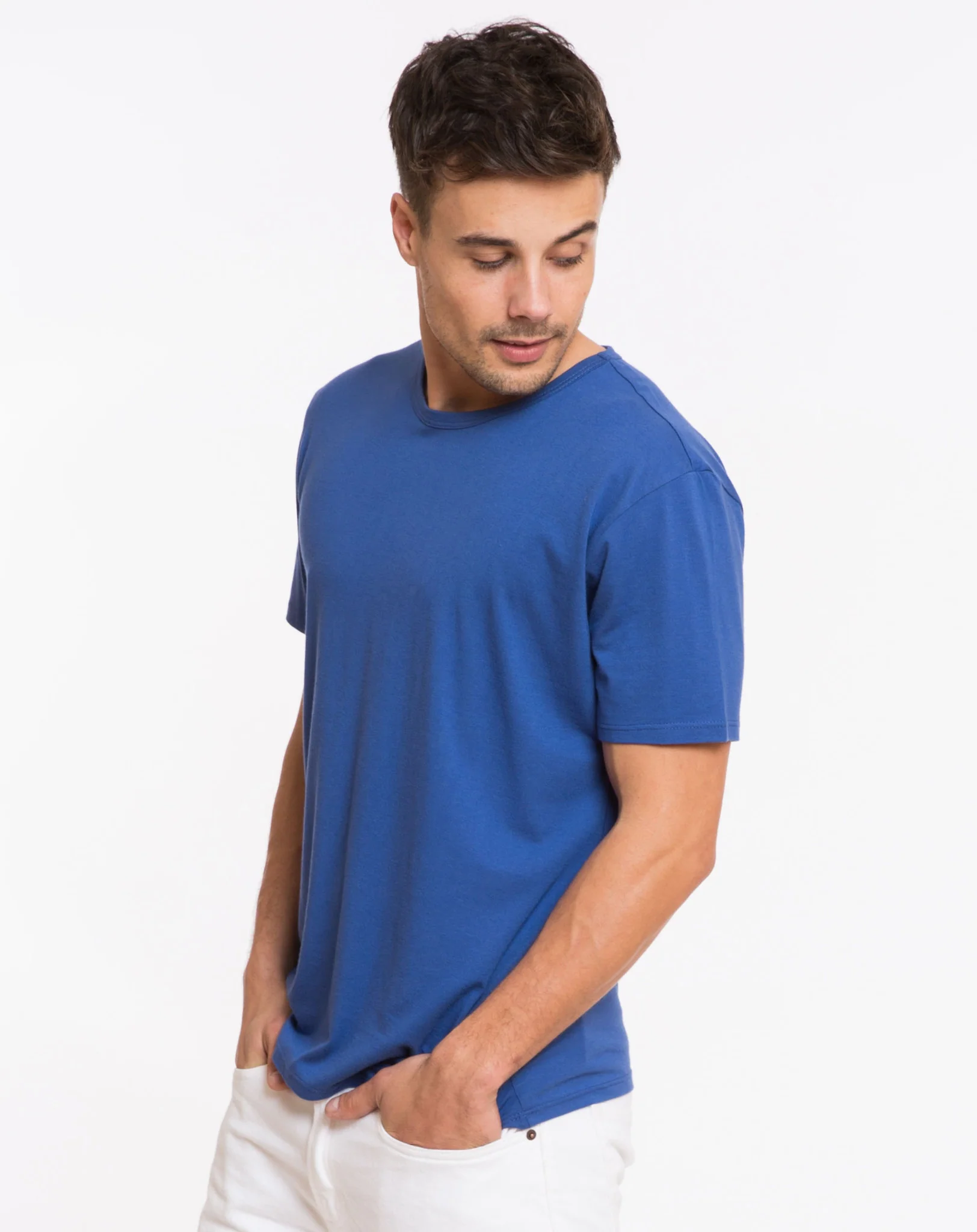 Signature Crewneck Tee - Surfer Blue